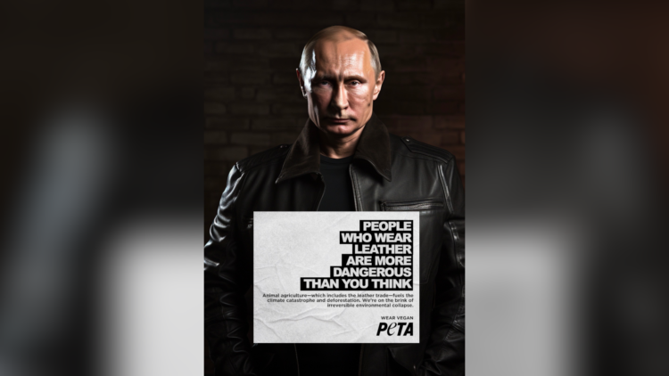 Esta campaña denuncia el uso de casacas de cuero por líderes como Vladimir Putin