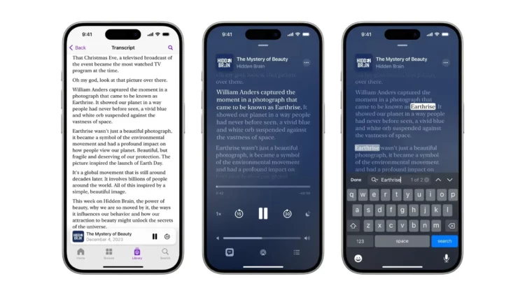 Apple podcast habilita transcripciones de su contenido