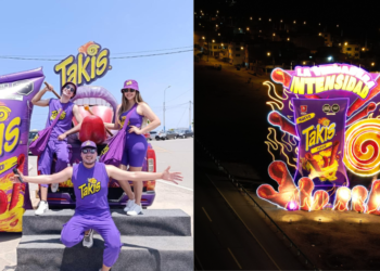 activaciones en la playa de Takis y valla publicitaria gigante