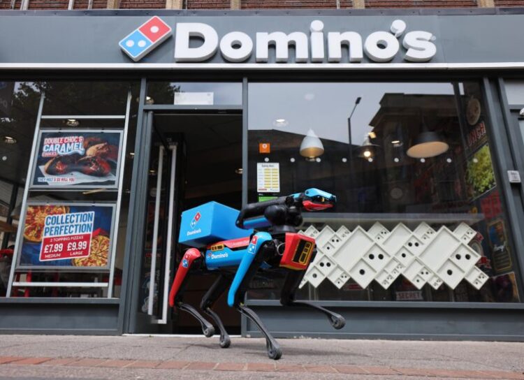 *** FREE FOR EDITORIAL USE ***
Domino’s launches Domi Dog – a robot dog that successfully delivers pizza to beachgoers while keeping seagulls at bay.
