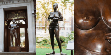 Una escultura desafía los estereotipos del posparto